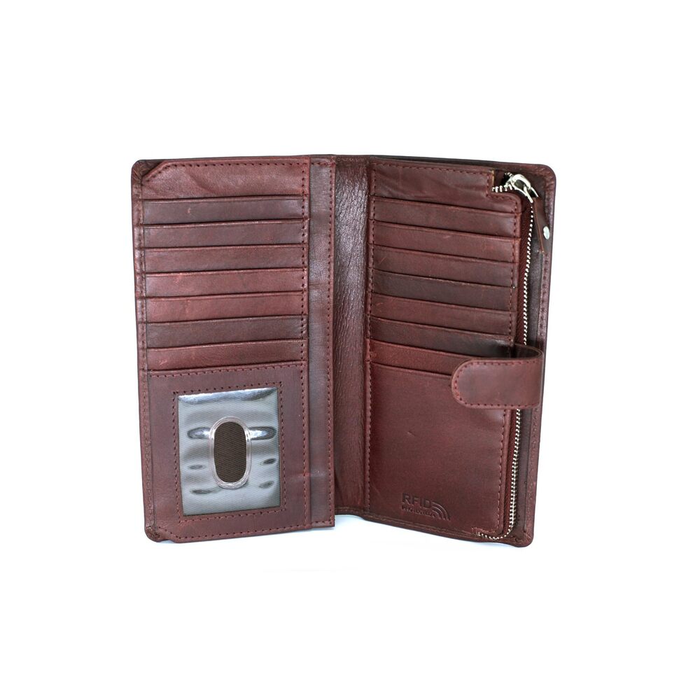 7472 BTC Wallet RFID Blocking Bifold Multi Card Case Wallet with Zipper - Picture 2 of 3